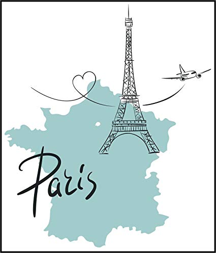 425x499 Cute Paris France Eiffel Tower Cartoon Icon Vinyl
