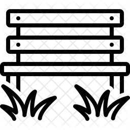 256x256 Parkbench Icon Of Line Style