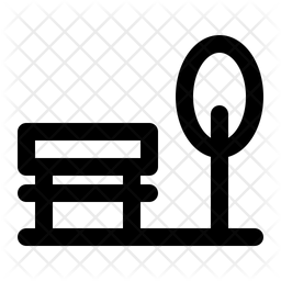 256x256 Park Icon Of Line Style