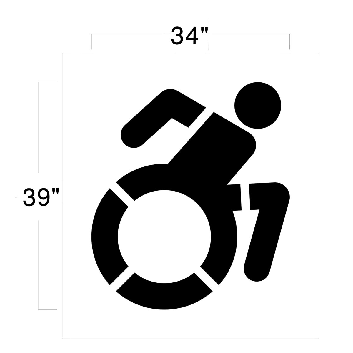 1200x1200 Accessible Icon Stencil Handicap Parking Paint Stencil