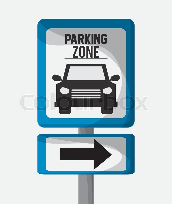 675x800 Parking Lot Concept With Icon Design, Stock Vector Colourbox