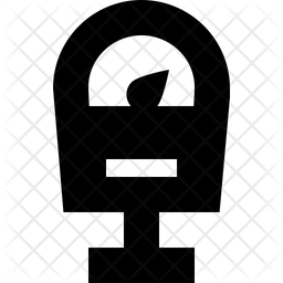 256x256 Parking Meter Icon Of Glyph Style