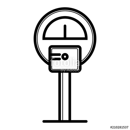 500x500 Parking Meter Line Icon Stock Image And Royalty Free Vector