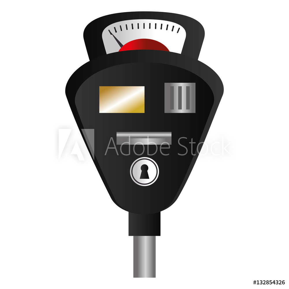 1000x1000 Photo Art Print Parking Meter Isolated Icon Vector Illustration