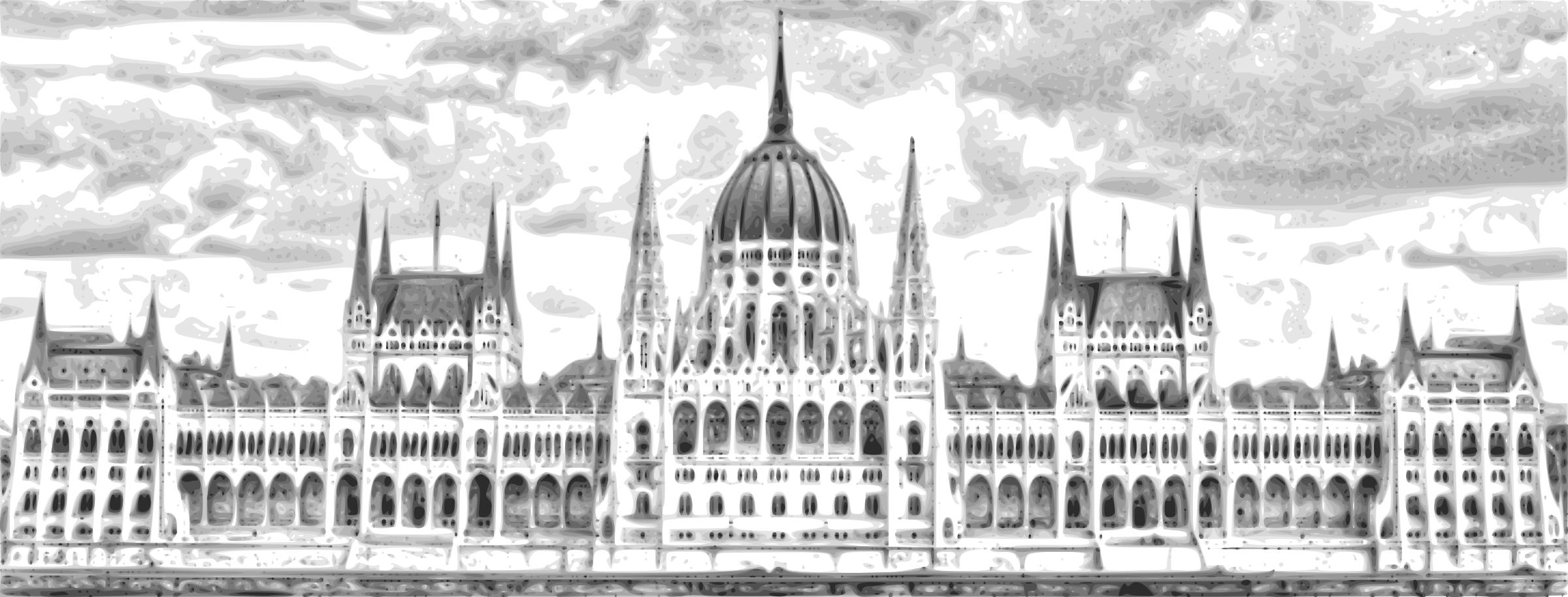 2400x914 Budapest Parliament Icons Png