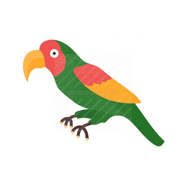 600x600 Parrot Flat Multicolor Icon