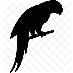 256x256 Parrot Icon Of Glyph Style