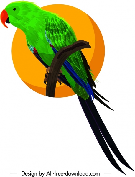 458x600 Parrot Icon Colorful Design Free Vector In Adobe Illustrator