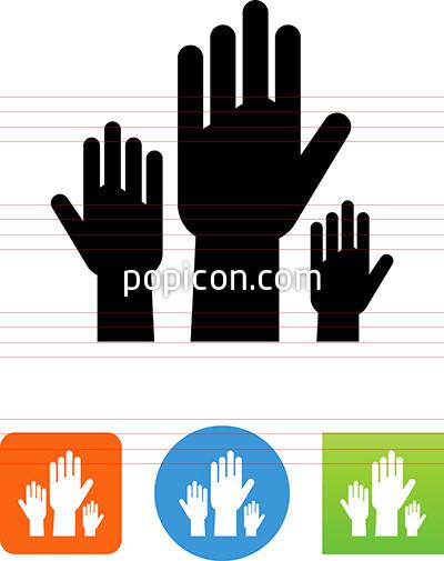 400x505 Hands Raised Icon
