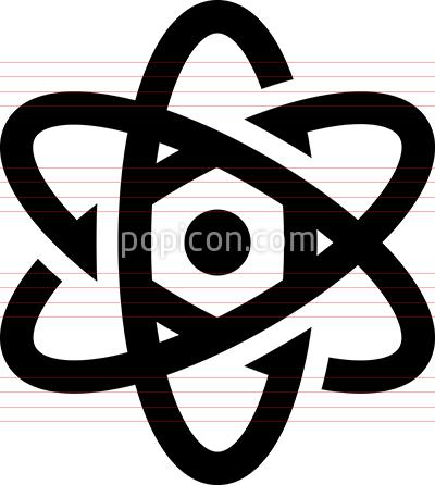 400x446 Atom Particle Vector Icon