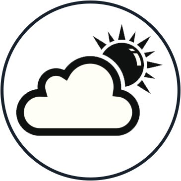 365x365 Simple Black And White Weather Climate Forecast