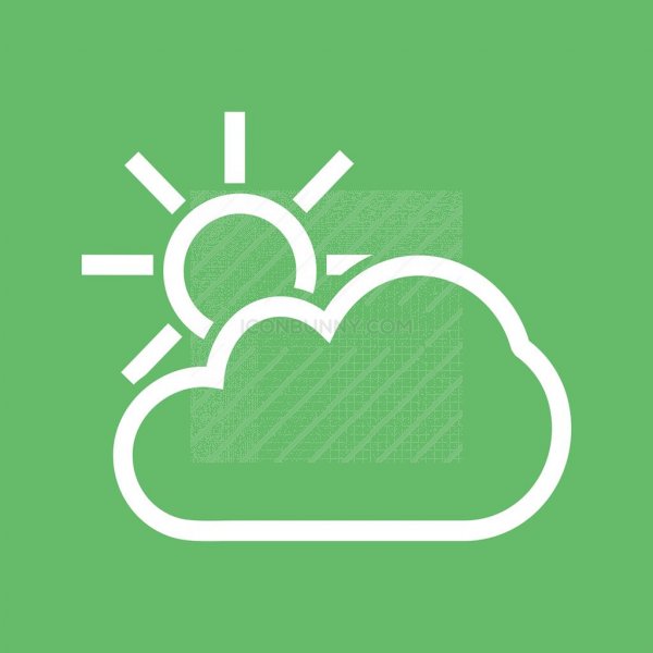 600x600 Partly Cloudy I Line Multicolor Bg Icon