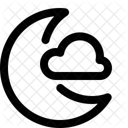 256x256 Partly Cloudy Icon Of Line Style
