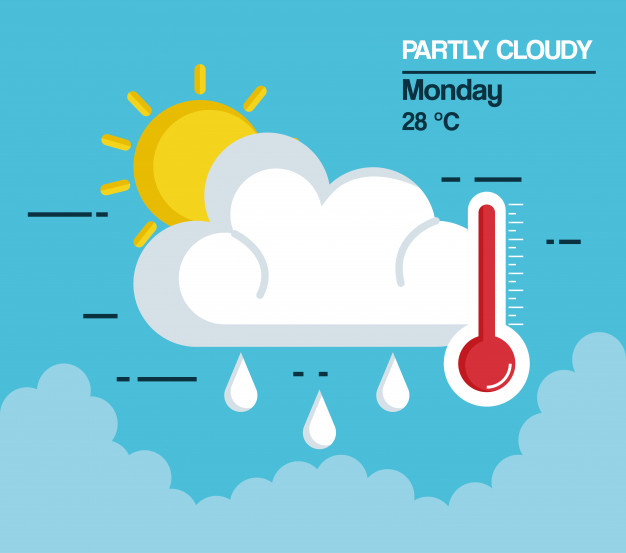 626x553 Partly Cloudy Weather Icon Vector Illustration Design Vector