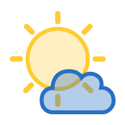 256x256 Download Free Png Sunny To Partly Cloudy Icon