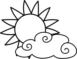 300x230 Partly Cloudy Weather Icon Coloring