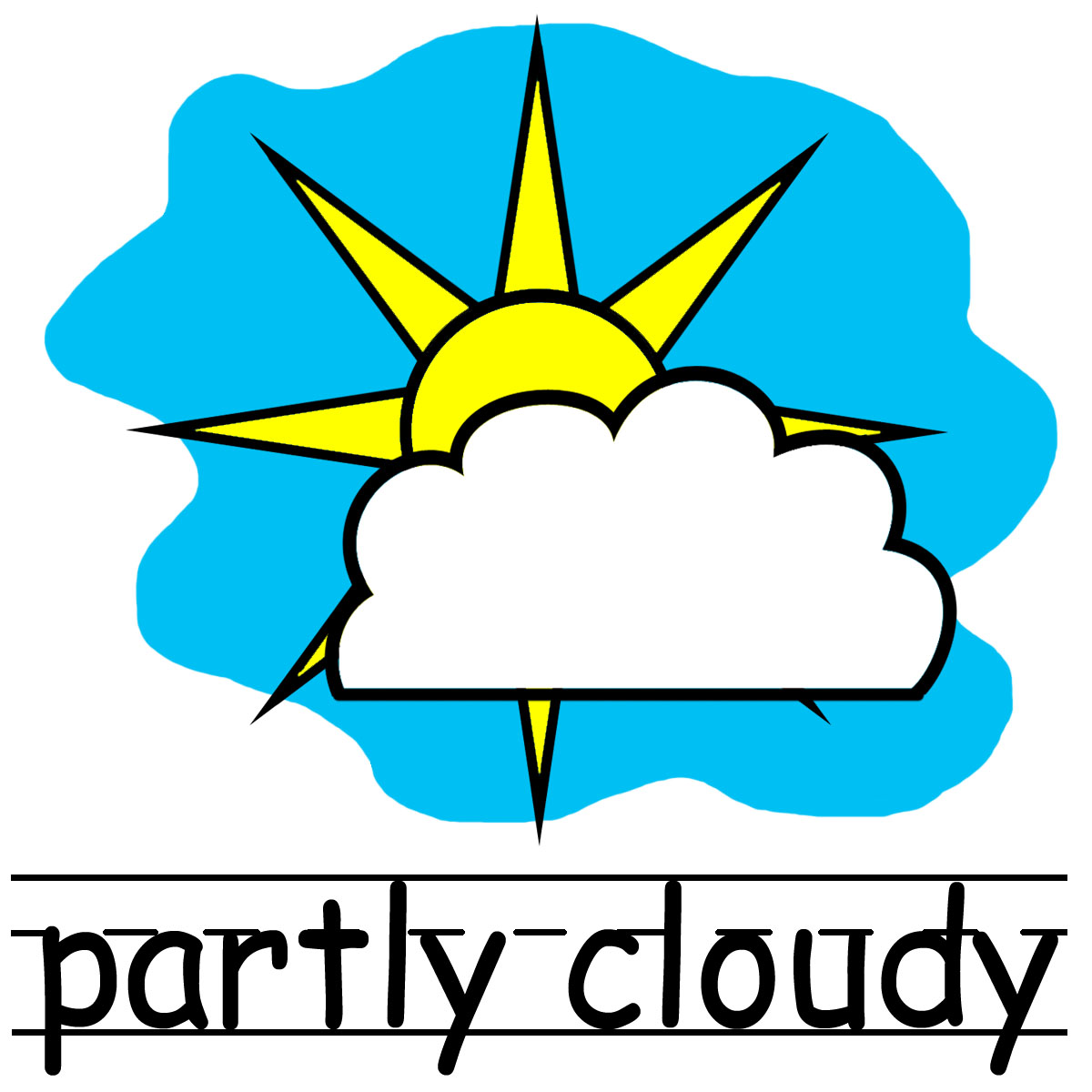1200x1200 Best Partly Cloudy Clipart
