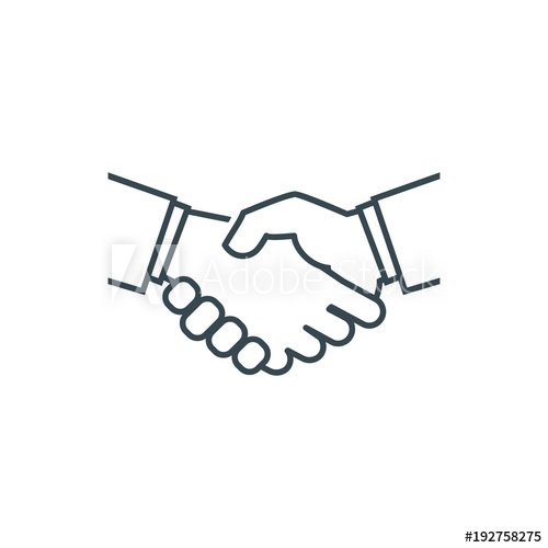 500x500 Partnership Icon, Handshake Vector Icon