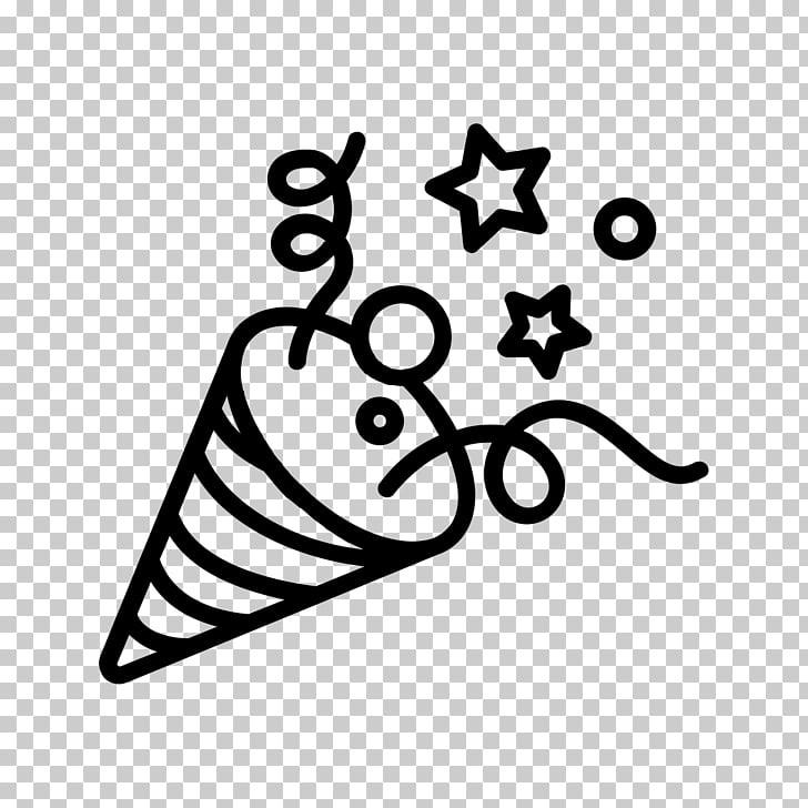 728x728 Party Computer Icons Wedding Birthday, Confetti, Black Party Hat