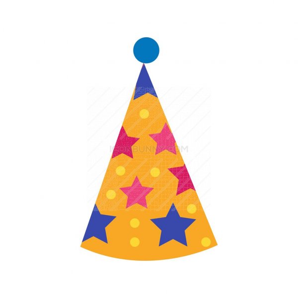 600x600 Party Hat Ii Flat Multicolor Icon