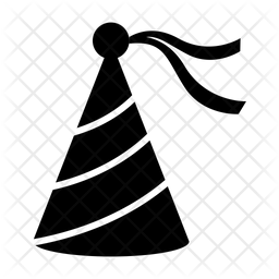 256x256 Party Hat Icon Of Glyph Style
