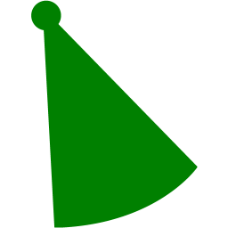 256x256 Green Party Hat Icon