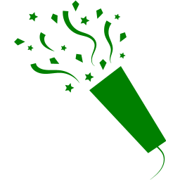 256x256 Green Confetti Icon