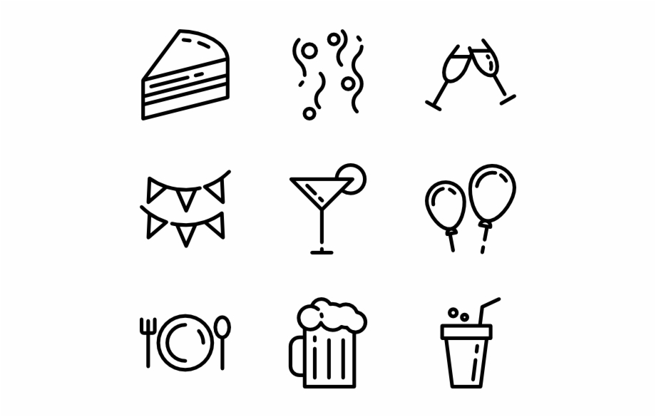 920x585 Birthday Party Icons