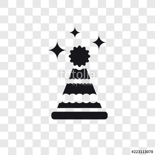500x500 Party Hat Vector Icon Isolated On Transparent Background, Party