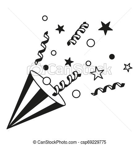 450x470 Black And White Party Popper Holiday Cracker Props Birthday