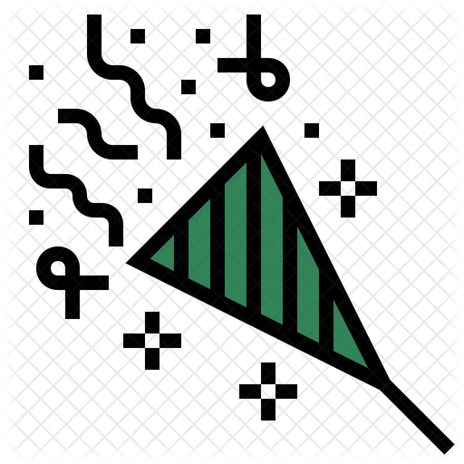512x512 Christmas Party Poppers Icon Of Colored Outline Style