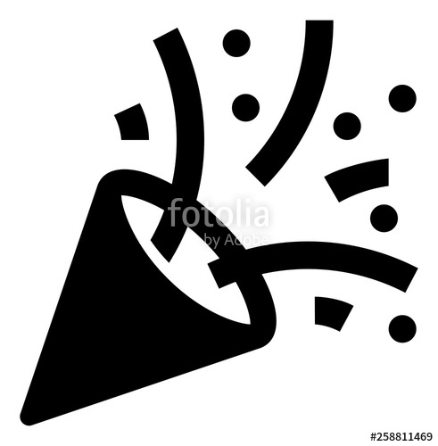 491x500 Party Popper Vector Icon Stock Image And Royalty Free Vector