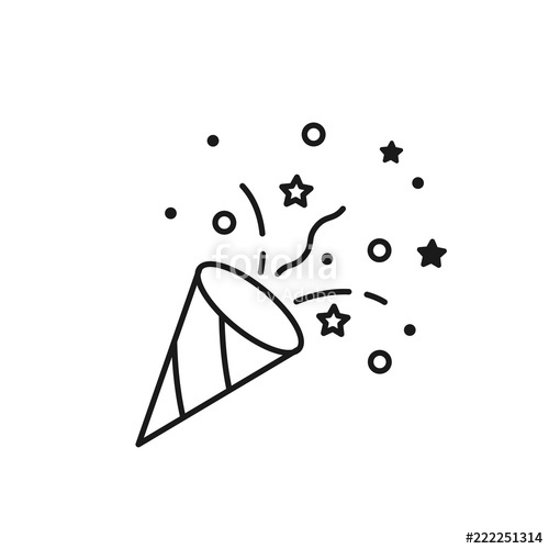 500x500 Party Popper Icon Vector Stock Image And Royalty Free Vector