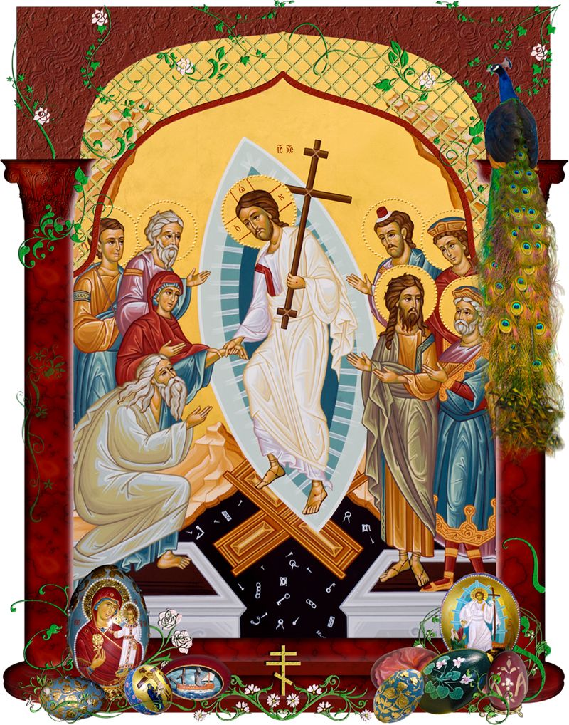 800x1018 Pascha Icon Christ Is Risen