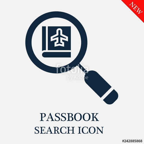 500x500 Passbook Search Icon Stock Image And Royalty Free Vector