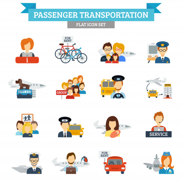 626x626 Passenger Transportation Icon Flat Vector Free Download