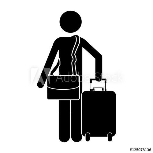 500x500 Traveler Or Passenger Icon Image Vector Illustration