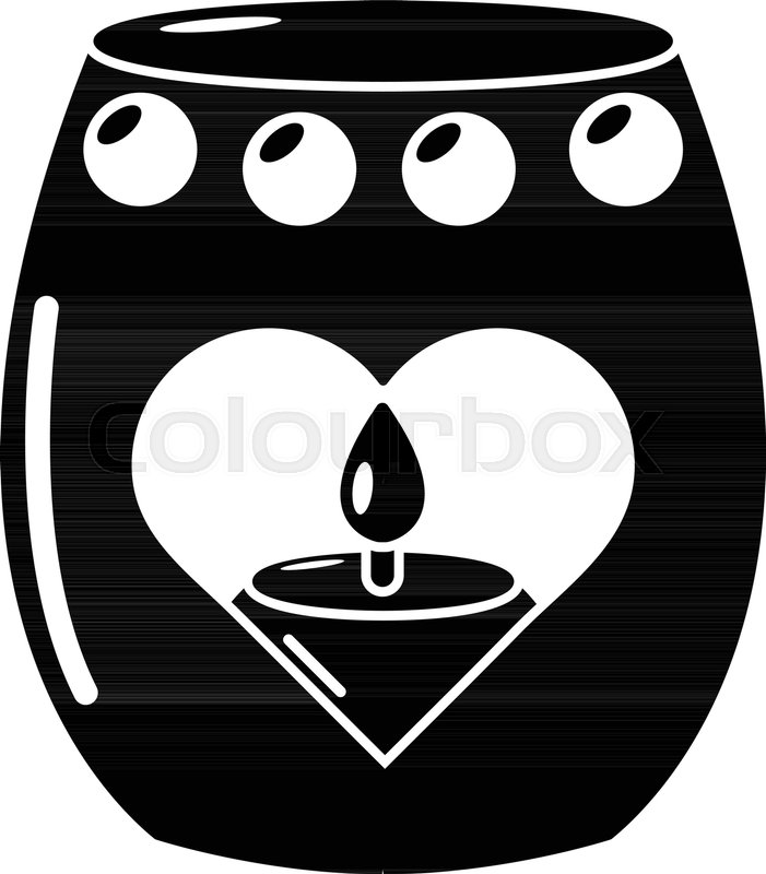 701x800 Candle Passion Icon Simple Stock Vector Colourbox