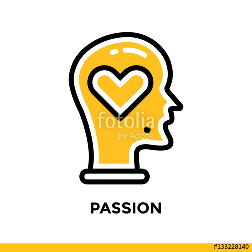 500x500 Linear Passion Icon For Startup Business Pictogram In Outline