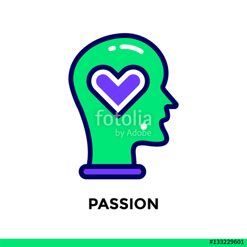 500x500 Linear Passion Icon Pictogram In Outline Style On White Vector
