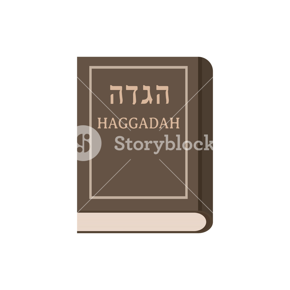 1000x1000 Passover Holiday Haggadah Book Flat Design Icon Royalty Free