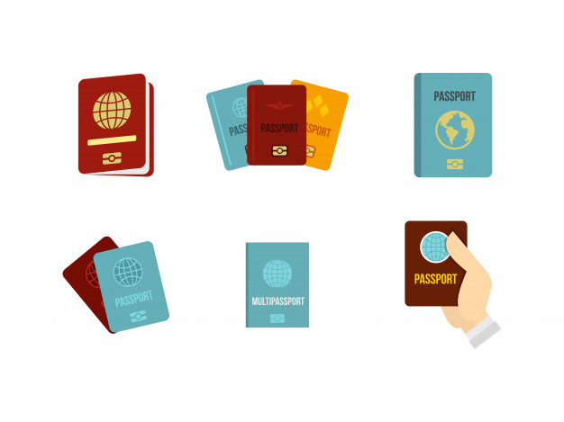 626x469 Passport Icon Set Flat Set Of Passport Vector Icons Collection