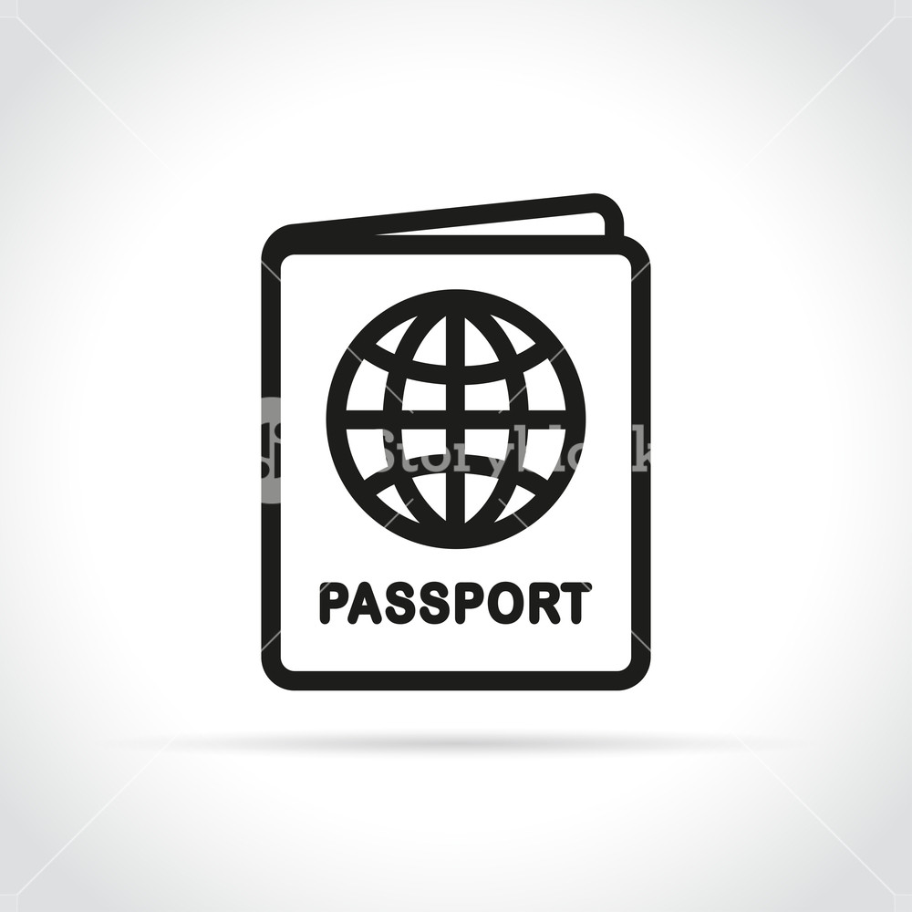 1000x1000 Illustration Of Passport Icon On White Background Royalty Free