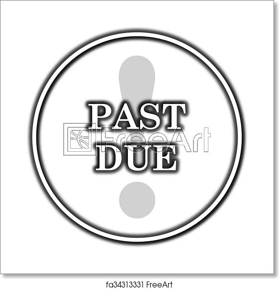 561x581 Free Art Print Of Past Due Icon Past Due Icon Internet Button
