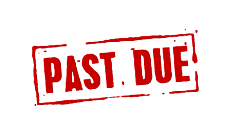 480x268 Red Rubber Stamp Past Due Video Clip