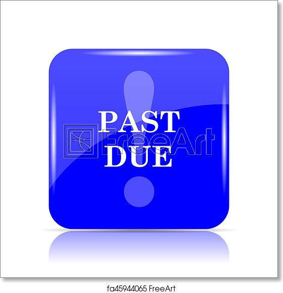 561x581 Free Art Print Of Past Due Icon Past Due Icon, Blue Website