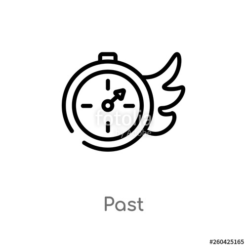 500x500 Outline Past Vector Icon Isolated Black Simple Line Element