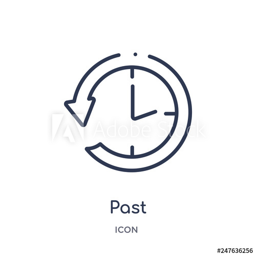 500x500 Past Icon From User Interface Outline Collection Thin Line Past
