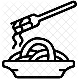 256x256 Pasta Icon Of Glyph Style
