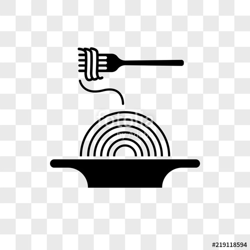 500x500 Pasta Vector Icon On Transparent Background, Pasta Icon Stock